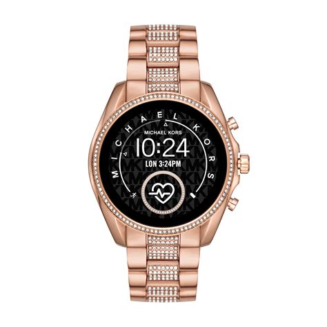 mk smart watch with diamonds.